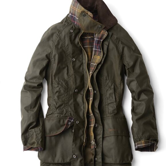 Barbour Classic Beadnell Wax Jacket US2 UK6 Olive - Picture 12 of 13